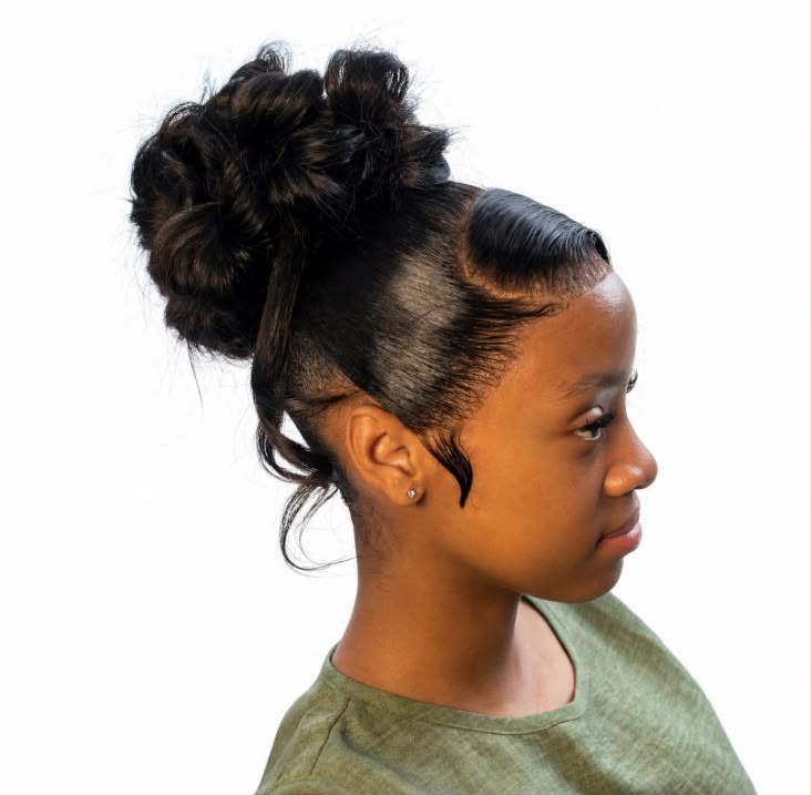 Frontal flower hairstyle - RsGlam Beauty Bedfordview